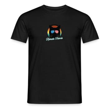 Cat Ladies for Kamala Harris 2024 - Cat Lady for - Men's T-Shirt - black - Front - AI Model Male 178 light (178cm)
