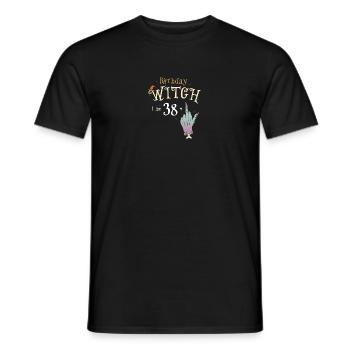 Oui c’est mon anniversaire - 39e anniversaire Sorcière drôle - T-shirt homme - noir - Devant - AI Model Male 178 light (178cm)