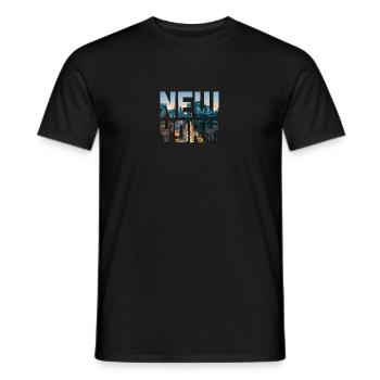 New York City NY NYC Souvenir Geschenk - Männer T-Shirt - Schwarz - Vorne - AI Model Male 178 light (178cm)