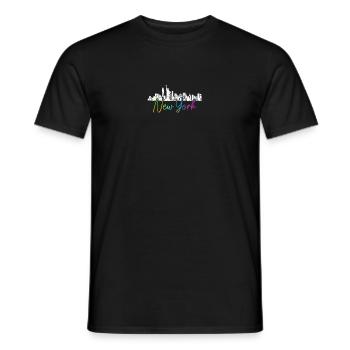 New York City NY NYC Skyline Gift - Men's T-Shirt - black - Front - AI Model Male 178 light (178cm)