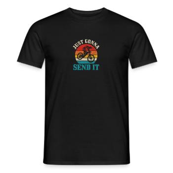 Mountain Bike MTB Downhill Biker Gift - Men's T-Shirt - black - Front - AI Model Male 178 light (178cm)