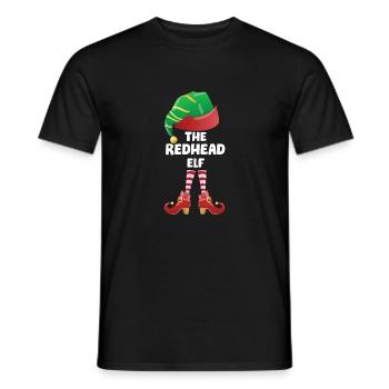 Redhead Elf Ginger Red Orange Haired Irish Red - Men's T-Shirt - black - Front - AI Model Male 178 light (178cm)