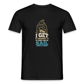 Sailor Sailing Sailboat Funny Dictons Cadeau - T-shirt homme - noir - Devant - AI Model Male 178 light (178cm)