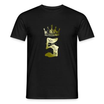 5 Number crown - Men's T-Shirt - black - Front - AI Model Male 178 light (178cm)
