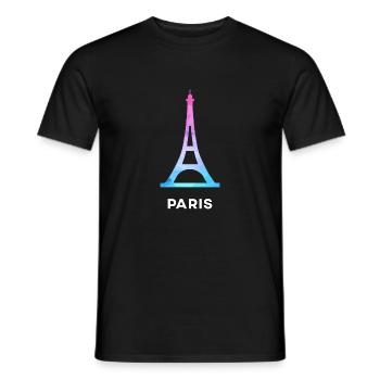 Paris Capitale France - T-shirt homme - noir - Devant - AI Model Male 178 light (178cm)