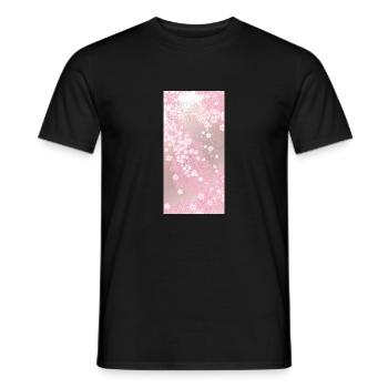 Blüten der Eleganz Blossoms of Elegance - Männer T-Shirt - Schwarz - Vorne - AI Model Male 178 light (178cm)