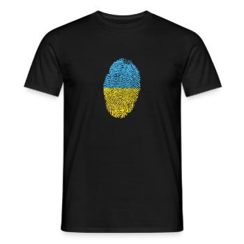 Empreintes digitales - Ukraine - T-shirt homme - noir - Devant - AI Model Male 178 light (178cm)