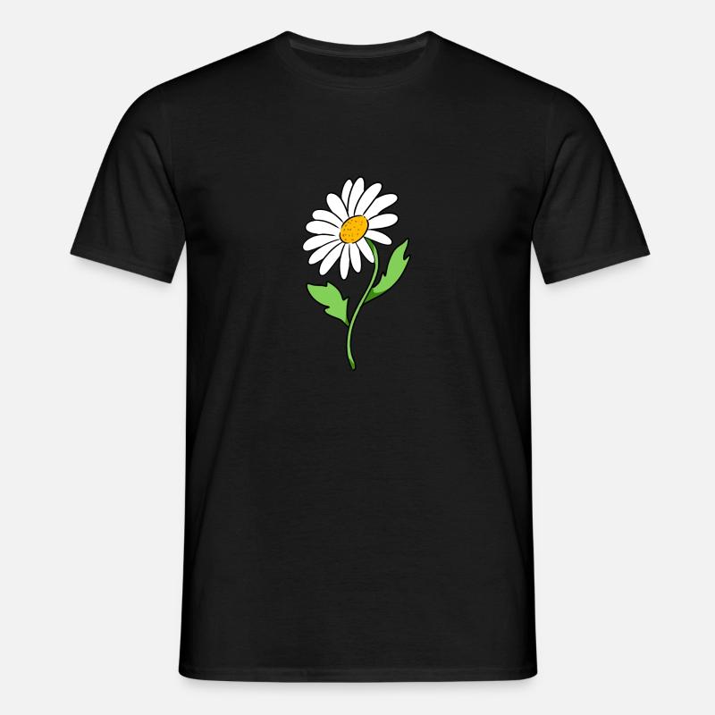 Gänseblümchen - Männer T-Shirt - Schwarz