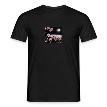Cherry Tree on the Moon - Männer T-Shirt - Schwarz - Vorne - AI Model Male 178 light (178cm)