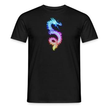 Dragon chinois - T-shirt homme - noir - Devant - AI Model Male 178 light (178cm)
