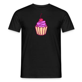 Cupcake muffin sweet sugar candy tarts - Men's T-Shirt - black - Front - AI Model Male 178 light (178cm)