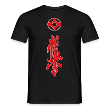Kyokushin Kanji Design in rot - Männer T-Shirt - Schwarz - Vorne - AI Model Male 178 light (178cm)