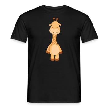Giraffe Familie Mama Baby T-Shirt - Männer T-Shirt - Schwarz - Vorne - AI Model Male 178 light (178cm)