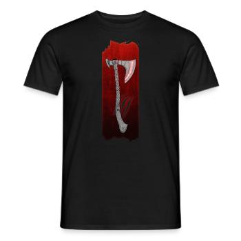 Luminary Pursuit: Hunter's Axe - Men's T-Shirt - black - Front - AI Model Male 178 light (178cm)