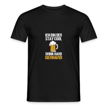 les amateurs de bière l’alcool célèbrent Gerhard - T-shirt homme - noir - Devant - AI Model Male 178 light (178cm)