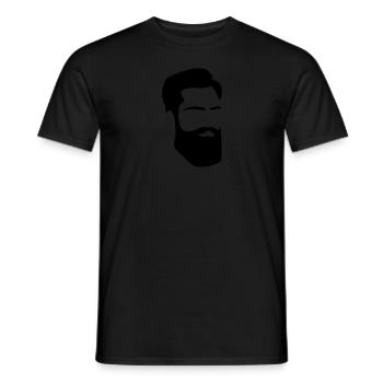 Hipster Vollbart beard bart Mann Männer - Männer T-Shirt - Schwarz - Vorne - AI Model Male 178 light (178cm)