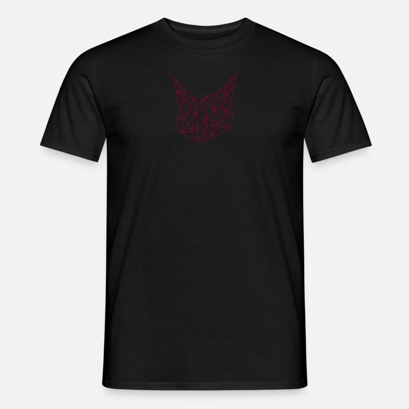 Geometry Cat - Männer T-Shirt - Schwarz