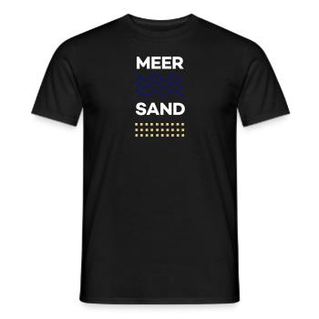 MEER&SAND - Männer T-Shirt - Schwarz - Vorne - AI Model Male 178 light (178cm)
