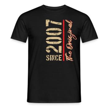 2007 The Original - Year of Birth, Year - Men's T-Shirt - black - Front - AI Model Male 178 light (178cm)