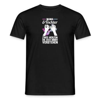 Maman et fille - T-shirt homme - noir - Devant - AI Model Male 178 light (178cm)