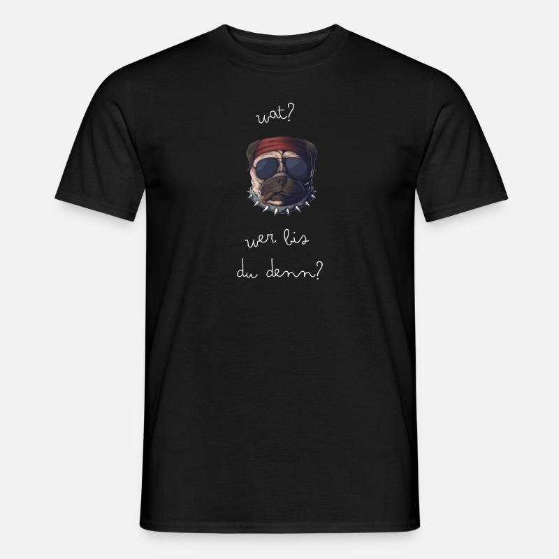 wat wer bist du denn - Männer T-Shirt - Schwarz