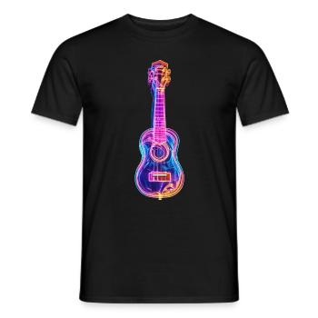 Ukulele - Männer T-Shirt - Schwarz - Vorne - AI Model Male 178 light (178cm)