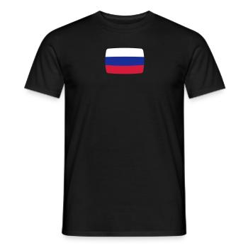 drapeau russe Russie drapeau russe Россия - T-shirt homme - noir - Devant - AI Model Male 178 light (178cm)