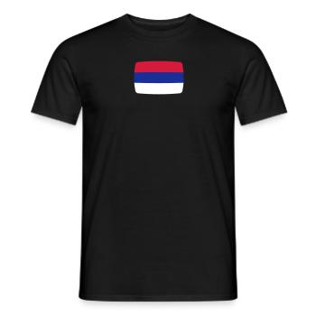 Serbia flag Serbia flag Serbia Srbija Србија - Men's T-Shirt - black - Front - AI Model Male 178 light (178cm)