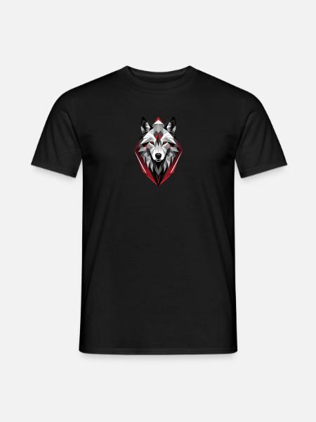 Geometric Wolf - Men's T-Shirt - black