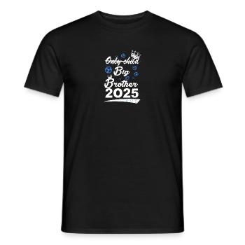 No longer an only child, a big brother-to-be - Men's T-Shirt - black - Front - AI Model Male 178 light (178cm)