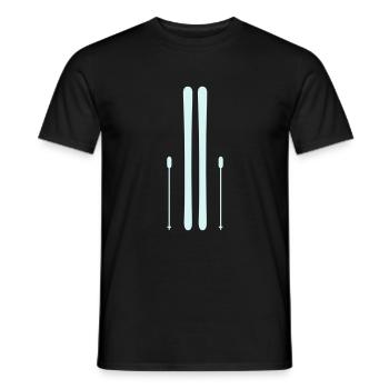 Ski - T-shirt uomo - nero - Fronte - AI Model Male 178 light (178cm)