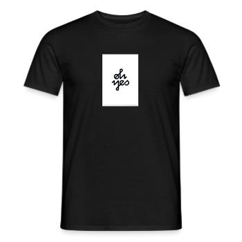 Oh Yes Poster - Männer T-Shirt - Schwarz - Vorne - AI Model Male 178 light (178cm)