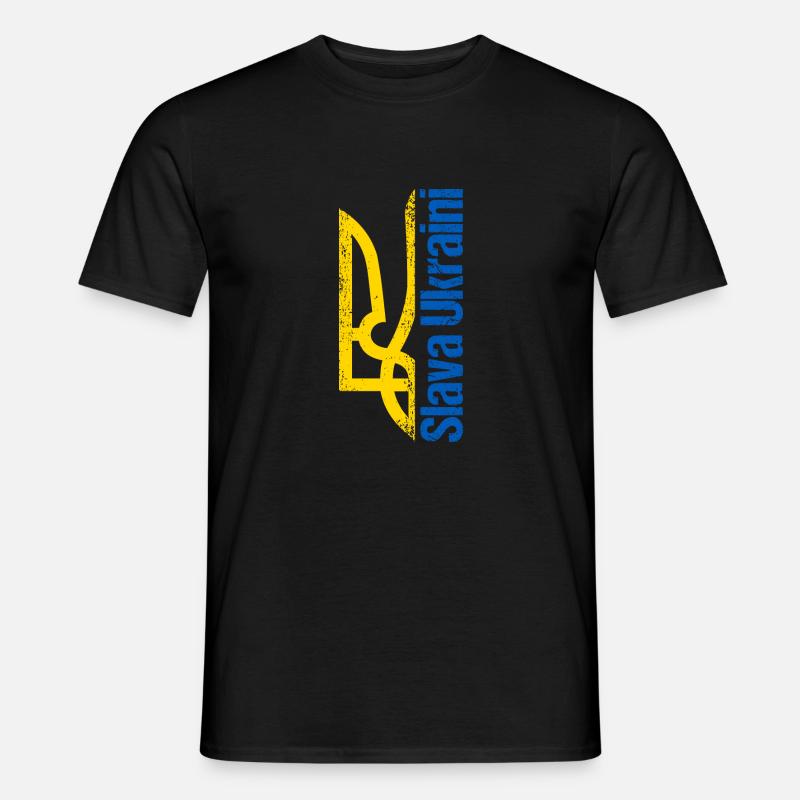 Slava Ucraina - T-shirt uomo - nero