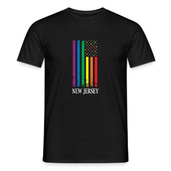 New Jersey Pride Month Pride Flag LGBT Community L - Männer T-Shirt - Schwarz - Vorne - AI Model Male 178 light (178cm)