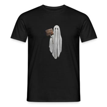 Gespenst Free Hugs - Männer T-Shirt - Schwarz - Vorne - AI Model Male 178 light (178cm)