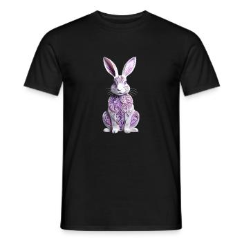 Bunny - Easter Bunny in Silhouette - Men's T-Shirt - black - Front - AI Model Male 178 light (178cm)