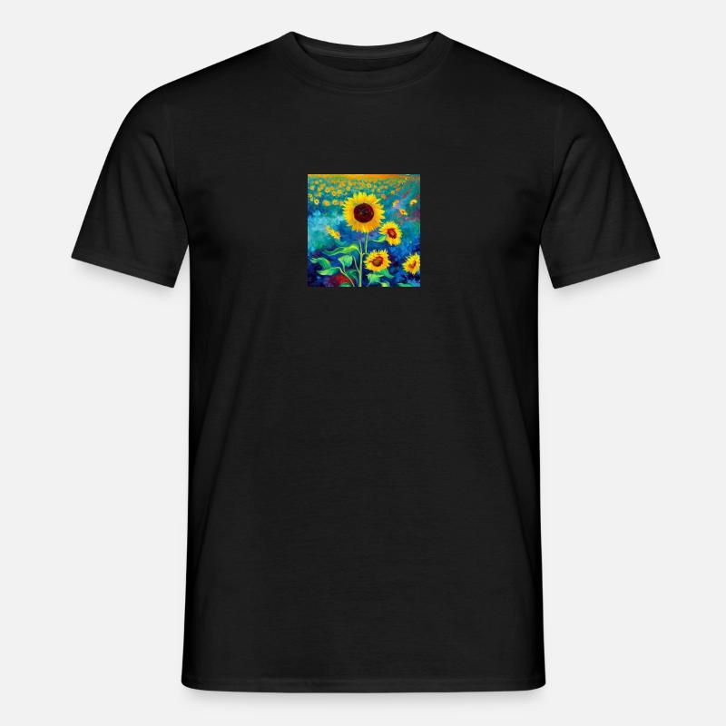 Sonnenblume 01 - Männer T-Shirt - Schwarz