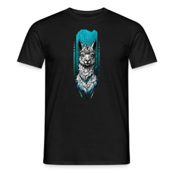 Adorable Lama - T-shirt homme - noir - Devant - AI Model Male 178 light (178cm)