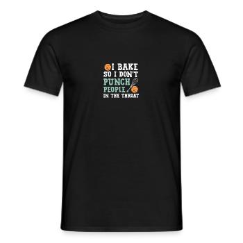Baker design I Bake Funny Sarcasm Tee Whisk - T-shirt homme - noir - Devant - AI Model Male 178 light (178cm)