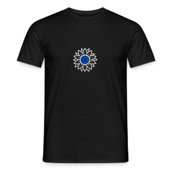 Europa Blume - Männer T-Shirt - Schwarz - Vorne - AI Model Male 178 light (178cm)
