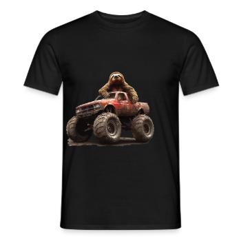 Faultier - Männer T-Shirt - Schwarz - Vorne - AI Model Male 178 light (178cm)