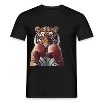 Tiger - Männer T-Shirt - Schwarz - Vorne - AI Model Male 178 light (178cm)