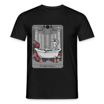 Tarotkarte - Männer T-Shirt - Schwarz - Vorne - AI Model Male 178 light (178cm)