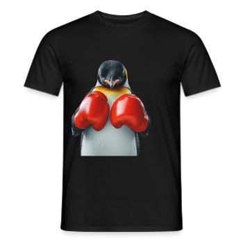 Pinguin - Männer T-Shirt - Schwarz - Vorne - AI Model Male 178 light (178cm)