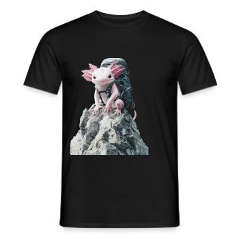 Axolotl - Männer T-Shirt - Schwarz - Vorne - AI Model Male 178 light (178cm)