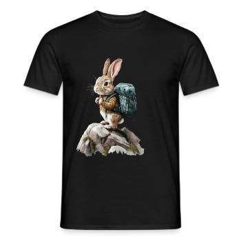 Kaninchen - Männer T-Shirt - Schwarz - Vorne - AI Model Male 178 light (178cm)