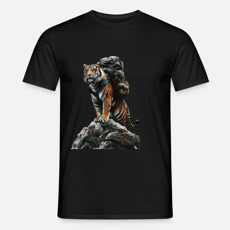 Tiger - Männer T-Shirt - Schwarz