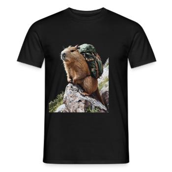 Wasserschwein - Männer T-Shirt - Schwarz - Vorne - AI Model Male 178 light (178cm)