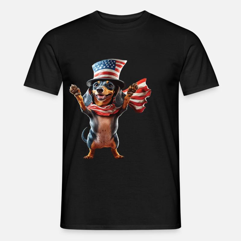 Dackel - Männer T-Shirt - Schwarz