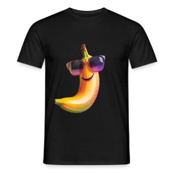 Banane - Männer T-Shirt - Schwarz - Vorne - AI Model Male 178 light (178cm)